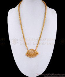 Buy Full White Stone Gold Imitation Sangu Dollar Chain Online BGDR1421