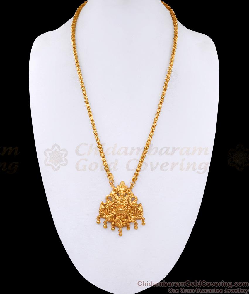 Premium Quality Micro Gold Plated Lakshmi Dollar With Jasmine Chain BGDR1424