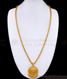 30 Inch Long Bridal Wear Gold Imitation Flower Dollar Chain For Women BGDR1432-Lg