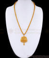 Regular Use Plain Gold Plated Lakshmi Dollar With Chain For Women BGDR1433 Regular Use Plain Gold Plated Lakshmi Dollar With Chain For Women BGDR1433