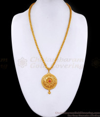 Single Ruby Stone Micro Gold Plated Dollar Chain Wedding Jewelry BGDR1445 Single Ruby Stone Micro Gold Plated Dollar Chain Wedding Jewelry BGDR1445