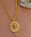 Premium Quality Bollywood Design Gold Plated Dollar Chain With Ruby Stone BGDR1449