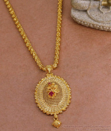 Premium Quality Bollywood Design Gold Plated Dollar Chain With Ruby Stone BGDR1449 Premium Quality Bollywood Design Gold Plated Dollar Chain With Ruby Stone BGDR1449