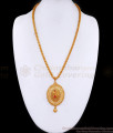Premium Quality Bollywood Design Gold Plated Dollar Chain With Ruby Stone BGDR1449