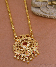 Original Impon Panchaloha Dual Peacock Dollar Gold Chain Online BGDR1452