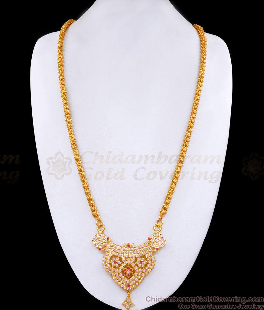 30 Inch Long Premium Quality Impon Stone Dollar Chain For Women BGDR1457-Lg 30 Inch Long Premium Quality Impon Stone Dollar Chain For Women BGDR1457-Lg