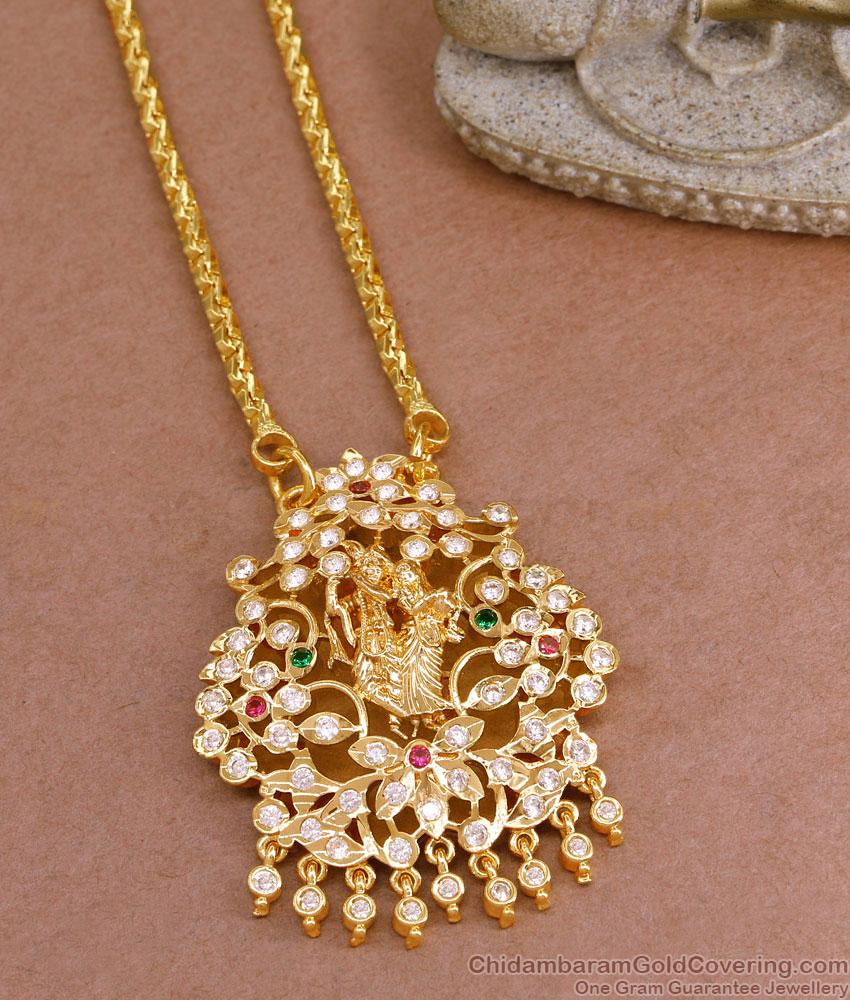 30 Inch Long Premium Quality Radha Krishna Impon Dollar Chain With Stone BGDR1461-Lg 30 Inch Long Premium Quality Radha Krishna Impon Dollar Chain With Stone BGDR1461-Lg