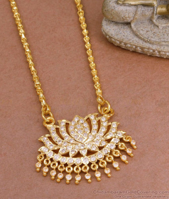 30 Inch Long 5 Metal Lotus Dollar Gold Plated Wheat Chain Shop Online BGDR1465-Lg
