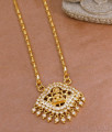 Elegant One Gram Gold Wheat Chain With White Stone Impon Dollar BGDR1474