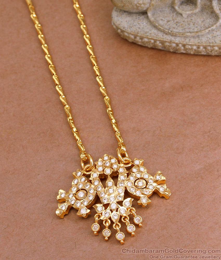 Real Impon Namam Sangu Dollar Gold Plated Wheat Chain Design BGDR1476