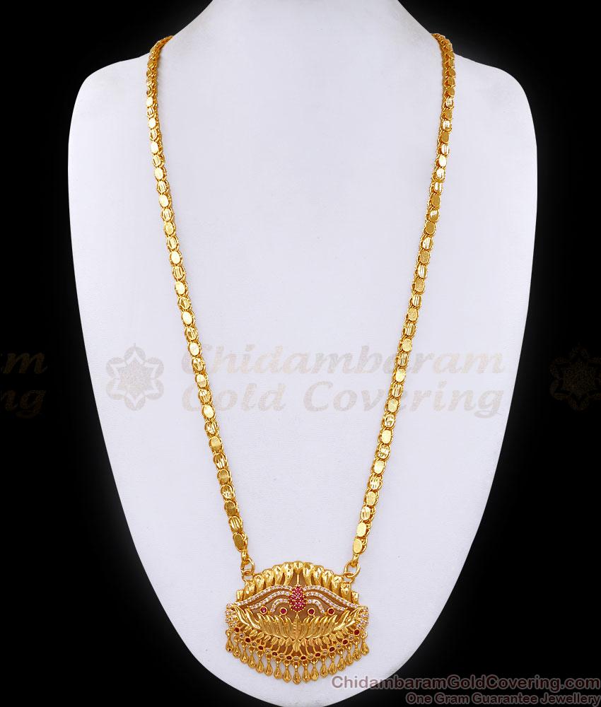 30 Inch Long Grand Look Ad Stone Gold Dollar Chain Shop Online BGDR1478-Lg