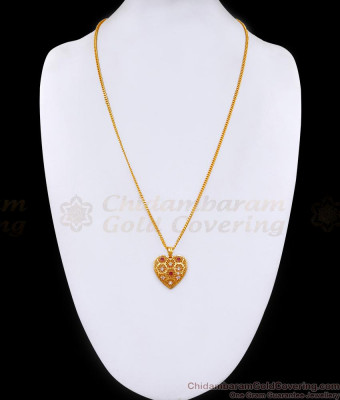 Stylish Heart Shaped Long Dollar Chain Micro Plated Jewelry BGDR1484