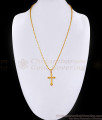 Buy Pure Gold Tone Christian Cross Chain Necklace Online BGDR1491 Buy Pure Gold Tone Christian Cross Chain Necklace Online BGDR1491