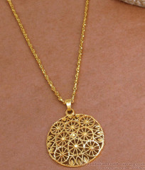 Stylish One Gram Gold Round Dollar Wheat Chain Designs BGDR1492 Stylish One Gram Gold Round Dollar Wheat Chain Designs BGDR1492