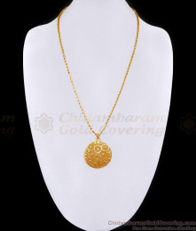 Stylish One Gram Gold Round Dollar Wheat Chain Designs BGDR1492