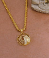 Stylish White Stone Gold Imitation Dollar Chain Design Online BGDR1505