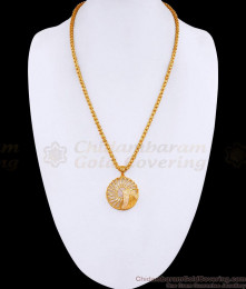 Stylish White Stone Gold Imitation Dollar Chain Design Online BGDR1505