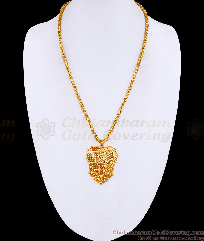 Beautiful Heart Shaped White Stone Dollar Chain Collections For Brides BGDR1506