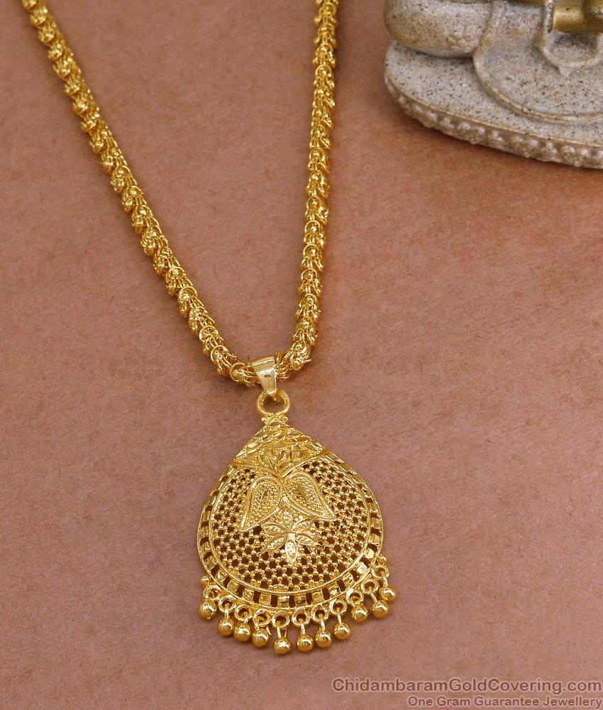 Trendy Kerala Pattern Gold Imitation Dollar Chain Designs For Wedding BGDR1508