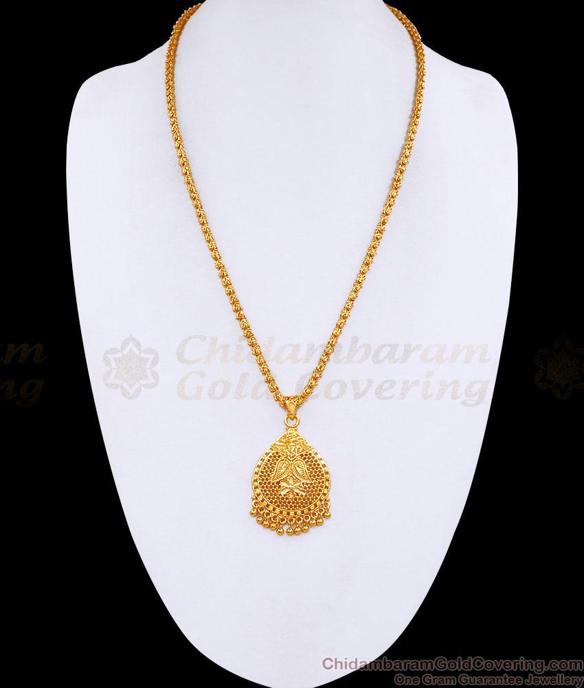 Trendy Kerala Pattern Gold Imitation Dollar Chain Designs For Wedding BGDR1508