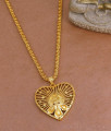 Plain One Gram Gold Heart Shaped Dollar Chain For Regular Wear BGDR1510
