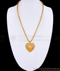 Plain One Gram Gold Heart Shaped Dollar Chain For Regular Wear BGDR1510