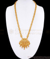 Attractive Double Line Golden Beads Peacock Dollar Chain Design BGDR1516
