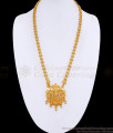 Beautiful 2 Line Gold Beads Peacock Dollar Chain Design For Wedding BGDR1520