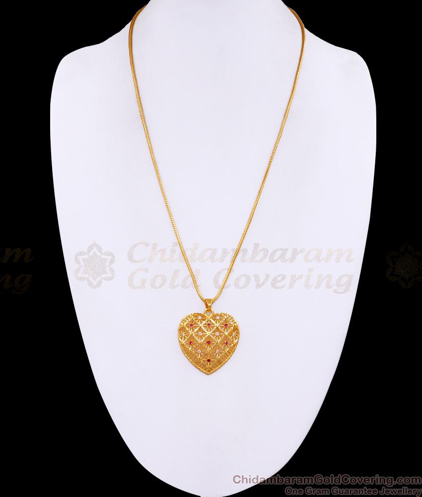 Regular Wear Heart Shaped Ad Stone Dollar With Thin Kodi Chain Design BGDR1522 Regular Wear Heart Shaped Ad Stone Dollar With Thin Kodi Chain Design BGDR1522