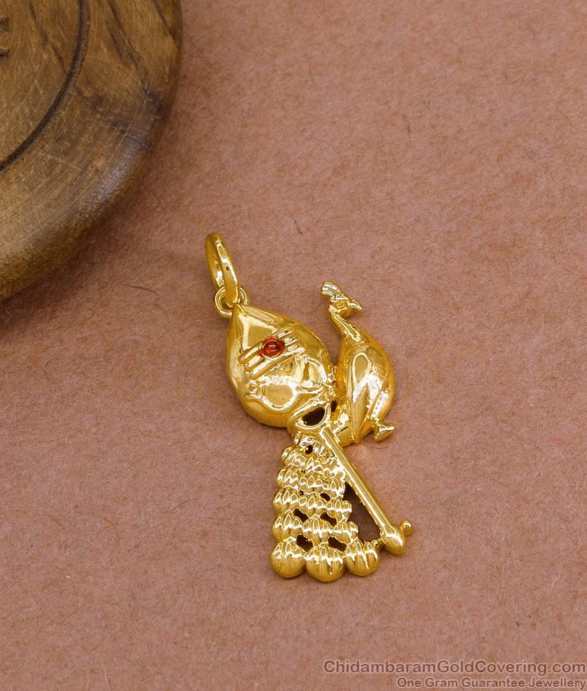 Original Impon Pendant Lord Murugan Mayil Vel Dollar Without Chain BGDR1531