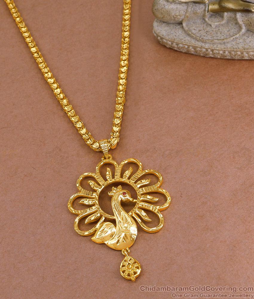 Beautiful Real Gold Tone Peacock Dollar Heart Chain Design Online BGDR1532
