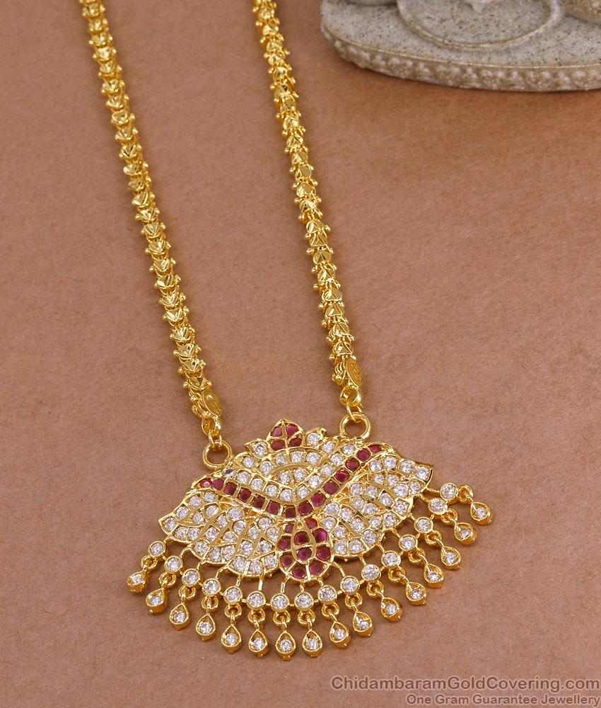 Five Metal Impon Dollar With Gold Plated Chain Collections With Price BGDR1535