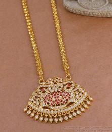 Premium Quality Impon Panchaloha Lotus Dollar Chain Peacock Design BGDR1536 Premium Quality Impon Panchaloha Lotus Dollar Chain Peacock Design BGDR1536