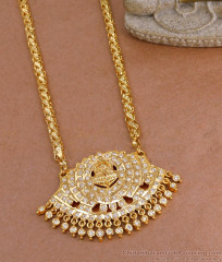 Full White Stone Impo Lakshmi Dollar Chain Design For Functions BGDR1537 Full White Stone Impo Lakshmi Dollar Chain Design For Functions BGDR1537