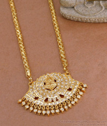 Full White Stone Impo Lakshmi Dollar Chain Design For Functions BGDR1537 Full White Stone Impo Lakshmi Dollar Chain Design For Functions BGDR1537
