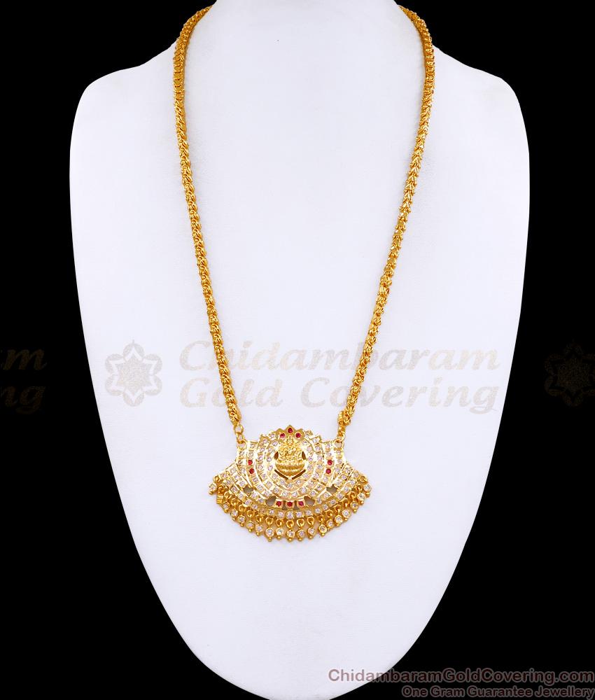 Traditional Lakshmi Motiff Impon Dollar Chain For Married Women BGDR1538