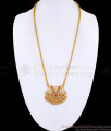 Latest Dual Peacock Impon Stone Dollar With Thin Gold Chain BGDR1543