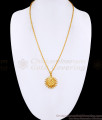 Latest Plain One Gram Gold Om Symbol Dollar Chain Shop Online BGDR1550