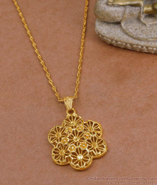 Elegant Flower Design Micro Gold Plated Dollar Chain For Women BGDR1551 Elegant Flower Design Micro Gold Plated Dollar Chain For Women BGDR1551