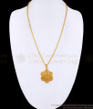 Elegant Flower Design Micro Gold Plated Dollar Chain For Women BGDR1551