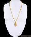 Pure Impon Panchaloha White Stone Om Dollar Chain For Daily Wear BGDR1553