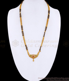 New Model Micro Gold Plated Double Line Karimani Sara Modern Mangalsutra Design BGDR1557 New Model Micro Gold Plated Double Line Karimani Sara Modern Mangalsutra Design BGDR1557