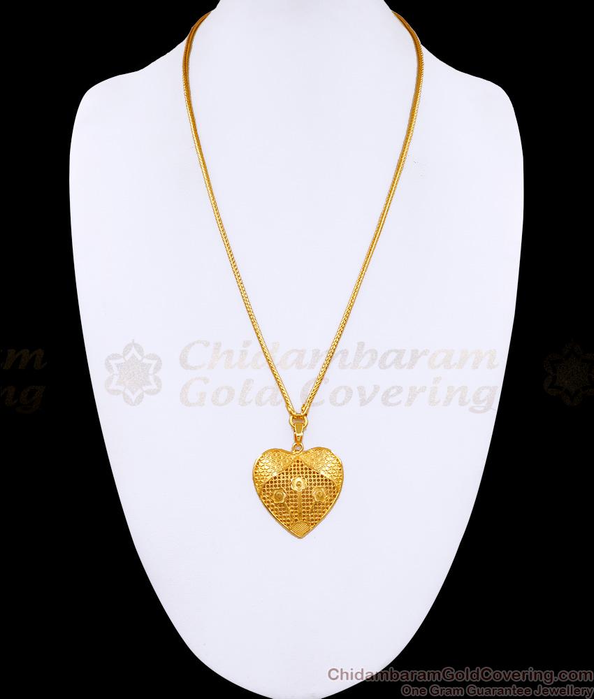 Pure Gold Tone Heart Shaped Dollar With Kodi Chain For Women BGDR1558 Pure Gold Tone Heart Shaped Dollar With Kodi Chain For Women BGDR1558