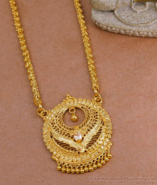 Buy Single White Stone Round Dollar Chain 1 Gram Gold Jewelry BGDR1562 Buy Single White Stone Round Dollar Chain 1 Gram Gold Jewelry BGDR1562