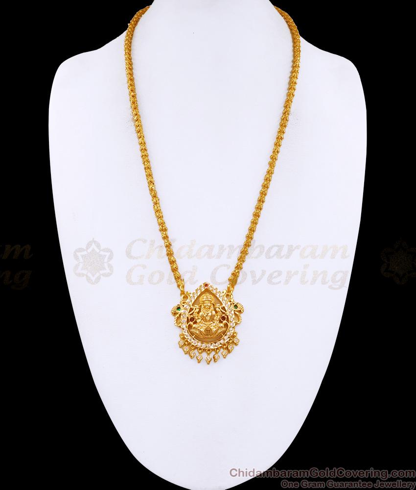 Buy FIve Metal Multi Stone Lakshmi Dollar With Jasmine Chain For Women BGDR1564