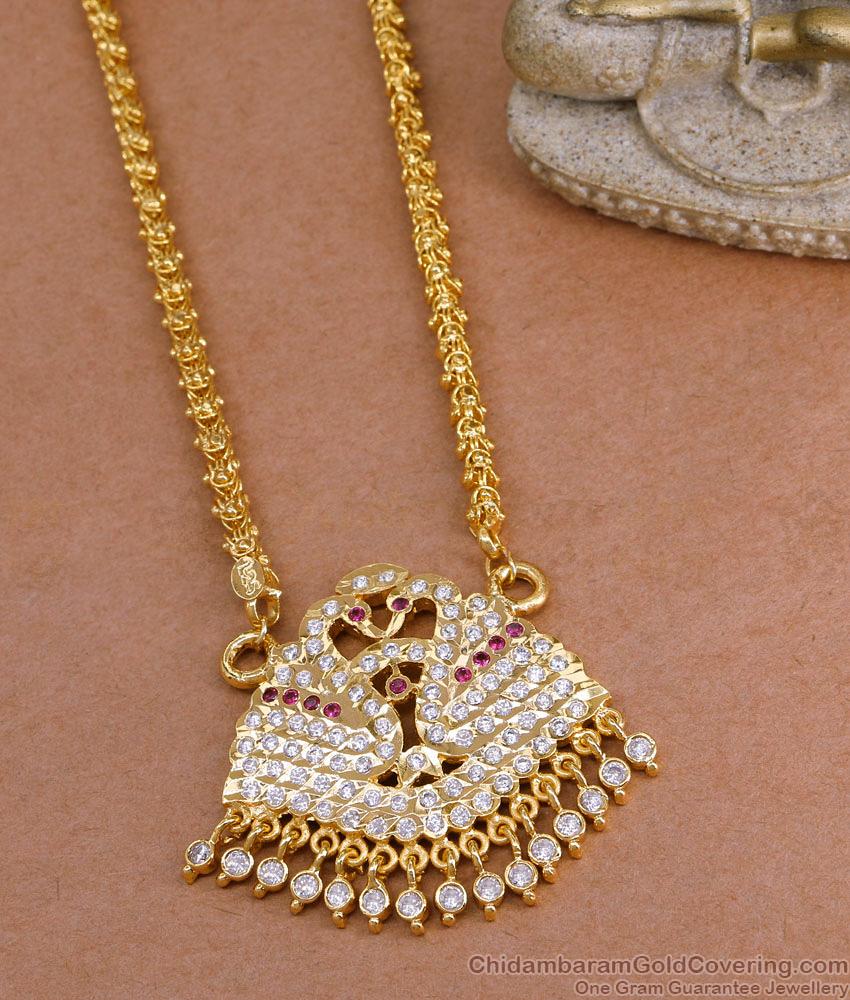 High Quality Dual Swan Impon Gold Dollar Chain Guaranteed Jewelry BGDR1566 High Quality Dual Swan Impon Gold Dollar Chain Guaranteed Jewelry BGDR1566