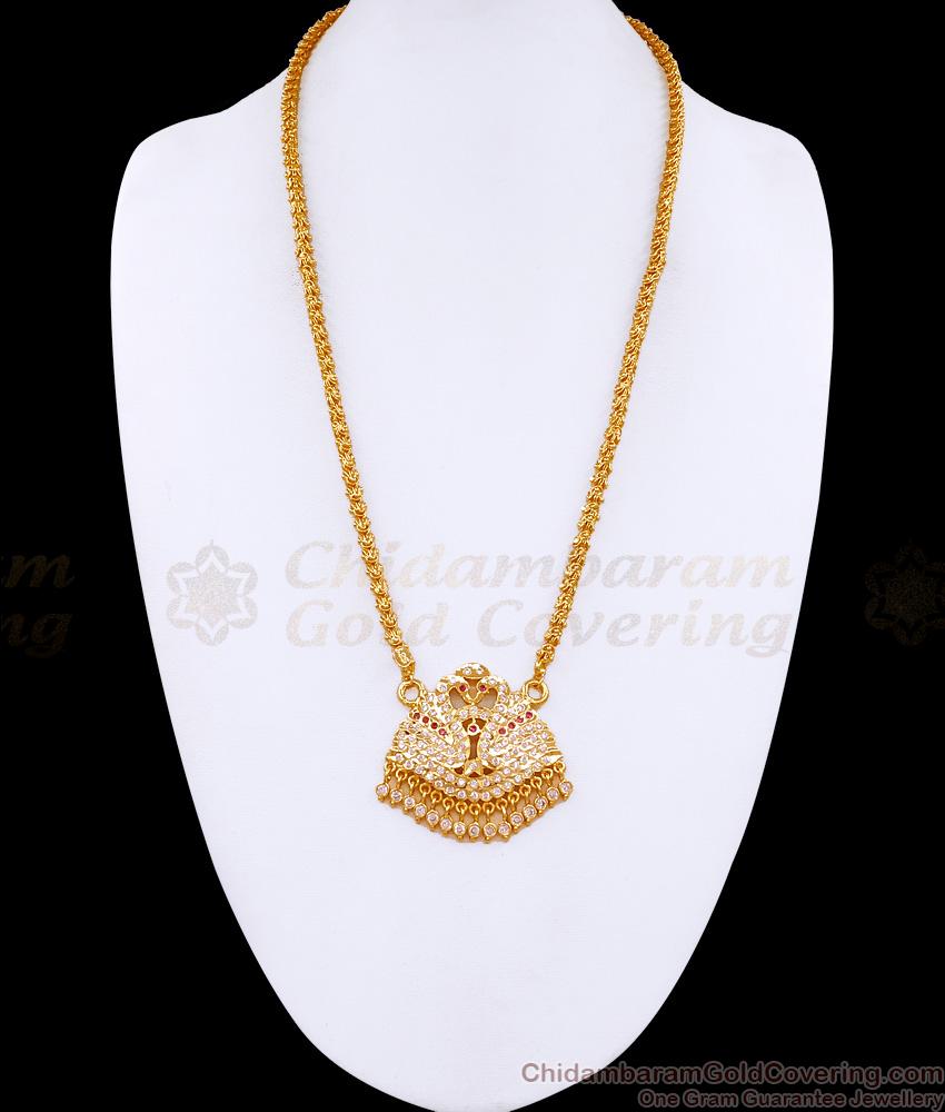 High Quality Dual Swan Impon Gold Dollar Chain Guaranteed Jewelry BGDR1566 High Quality Dual Swan Impon Gold Dollar Chain Guaranteed Jewelry BGDR1566