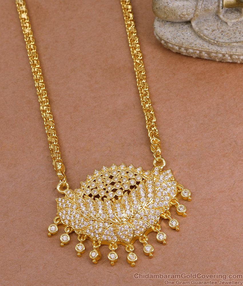 Buy Ad Stone Floral Pendant With Jasmine Chain Festive Collections BGDR1569 Buy Ad Stone Floral Pendant With Jasmine Chain Festive Collections BGDR1569