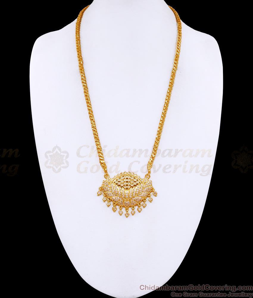 Buy Ad Stone Floral Pendant With Jasmine Chain Festive Collections BGDR1569 Buy Ad Stone Floral Pendant With Jasmine Chain Festive Collections BGDR1569