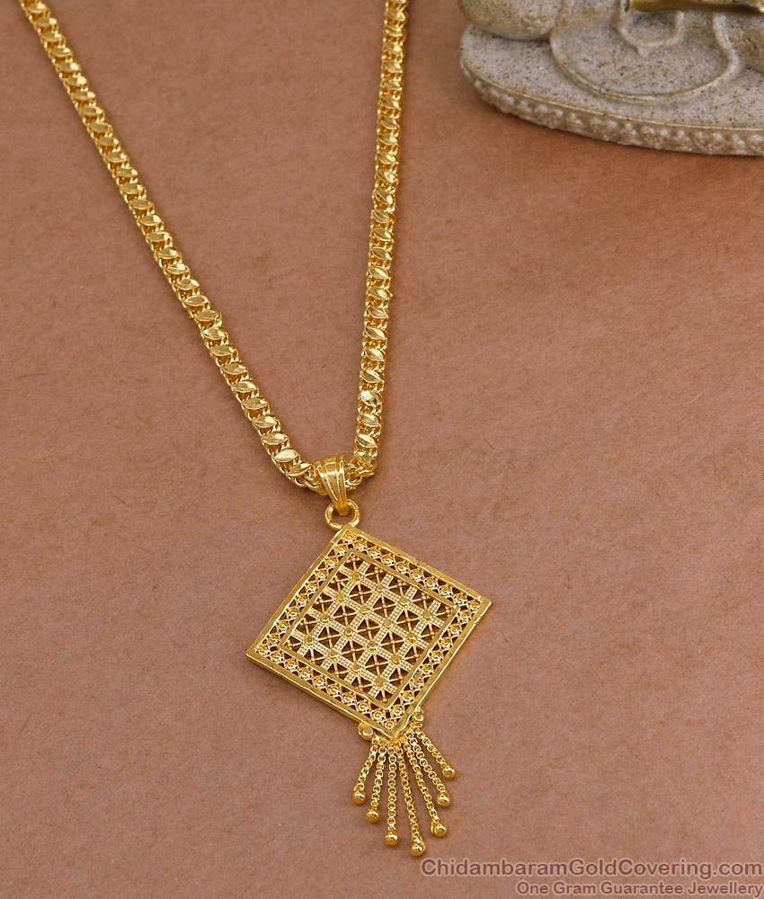 Plain One Gram Gold Dollar Chain Bridal Jewelry Design For Women BGDR1575 Plain One Gram Gold Dollar Chain Bridal Jewelry Design For Women BGDR1575